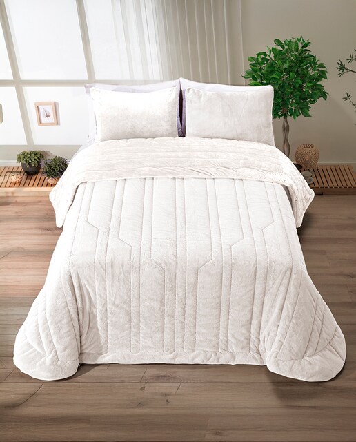 Edredón con relieve geométrico