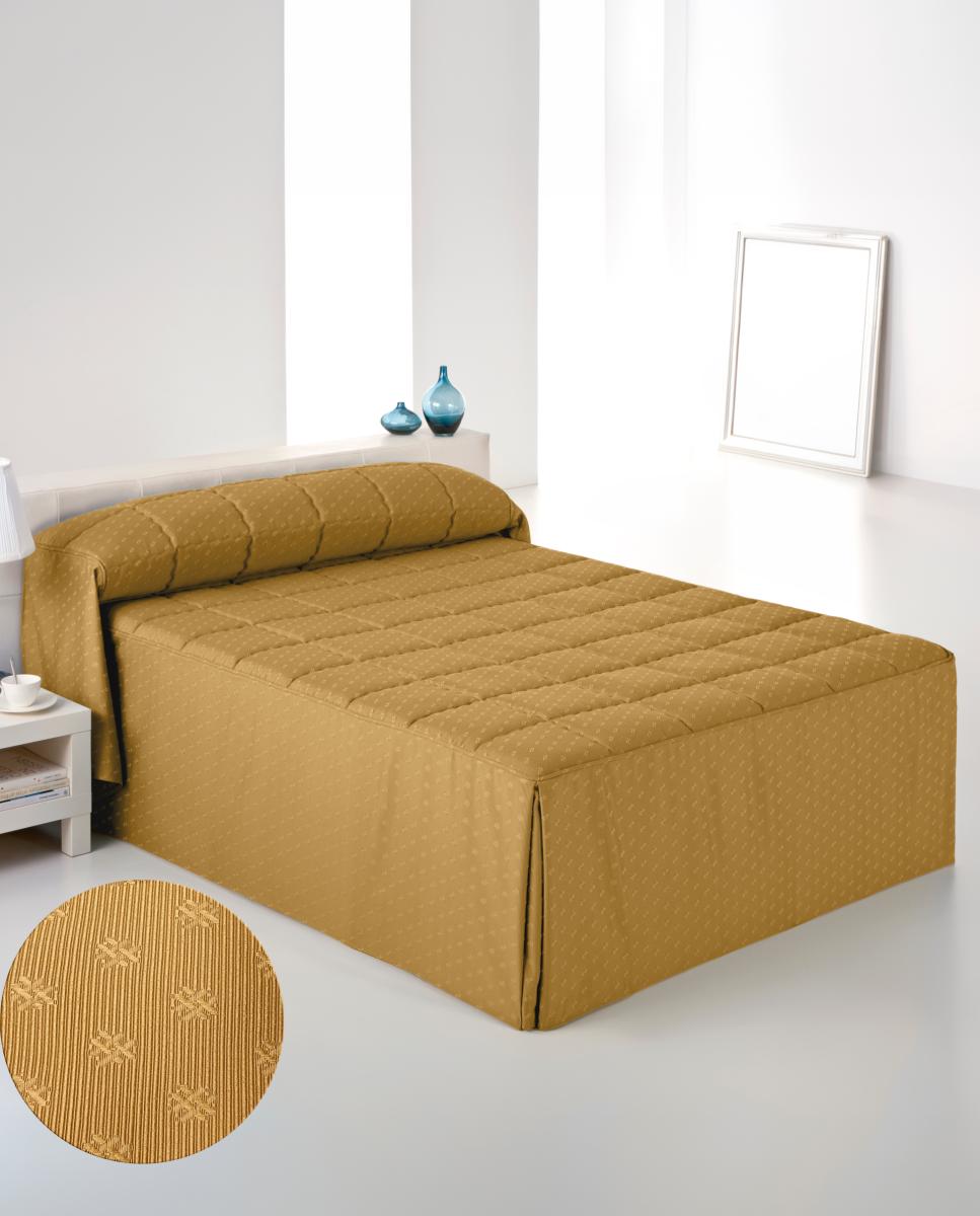 Imagen 0 de Colcha edredón jacquard tintura con volante