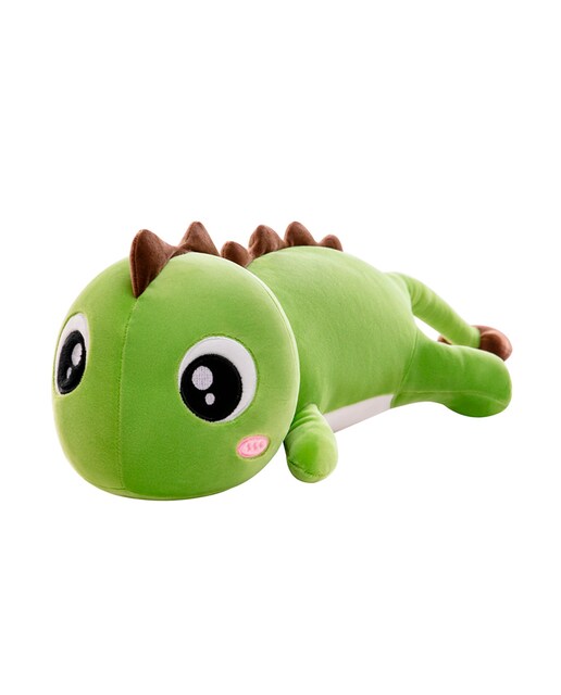 Imagen 0 de Almohada extrasuave y mullida diseño dinosaurio verde. 78 cm.