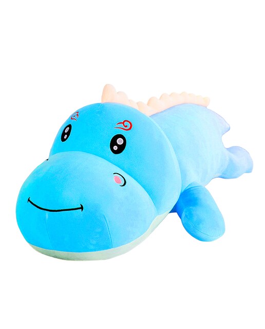 Imagen 0 de Almohada extrasuave y mullida diseño dinosaurio azul. 50 cm.