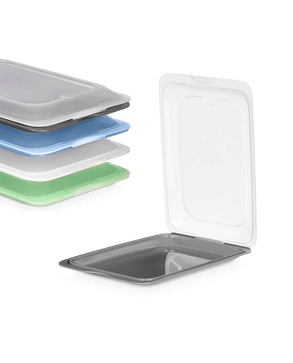 Imagen 0 de Set 4 fiambreras en surtido de 4 colores con 1,2L de capacidad.