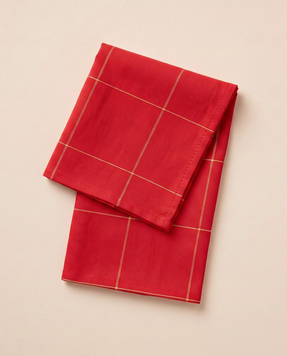 Imagen 0 de Pack 6 Servilletas cuadros tejido oro