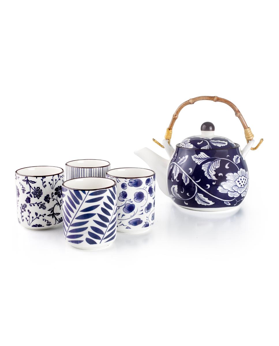 Imagen 0 de Tetera japonesa + 4 tazas flora