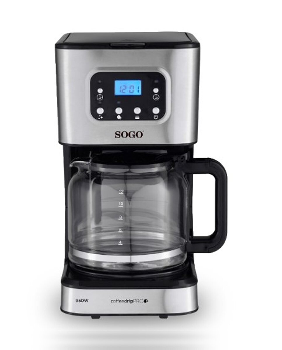 Imagen 0 de Cafetera programable 1.5L con jarra de cristal pantalla LCD. Temporizador 24h y función mantener caliente 12 Tazas-950w