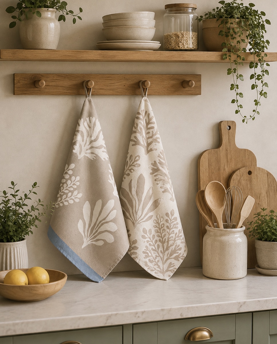 Imagen 0 de Set 4 paños de cocina algodón