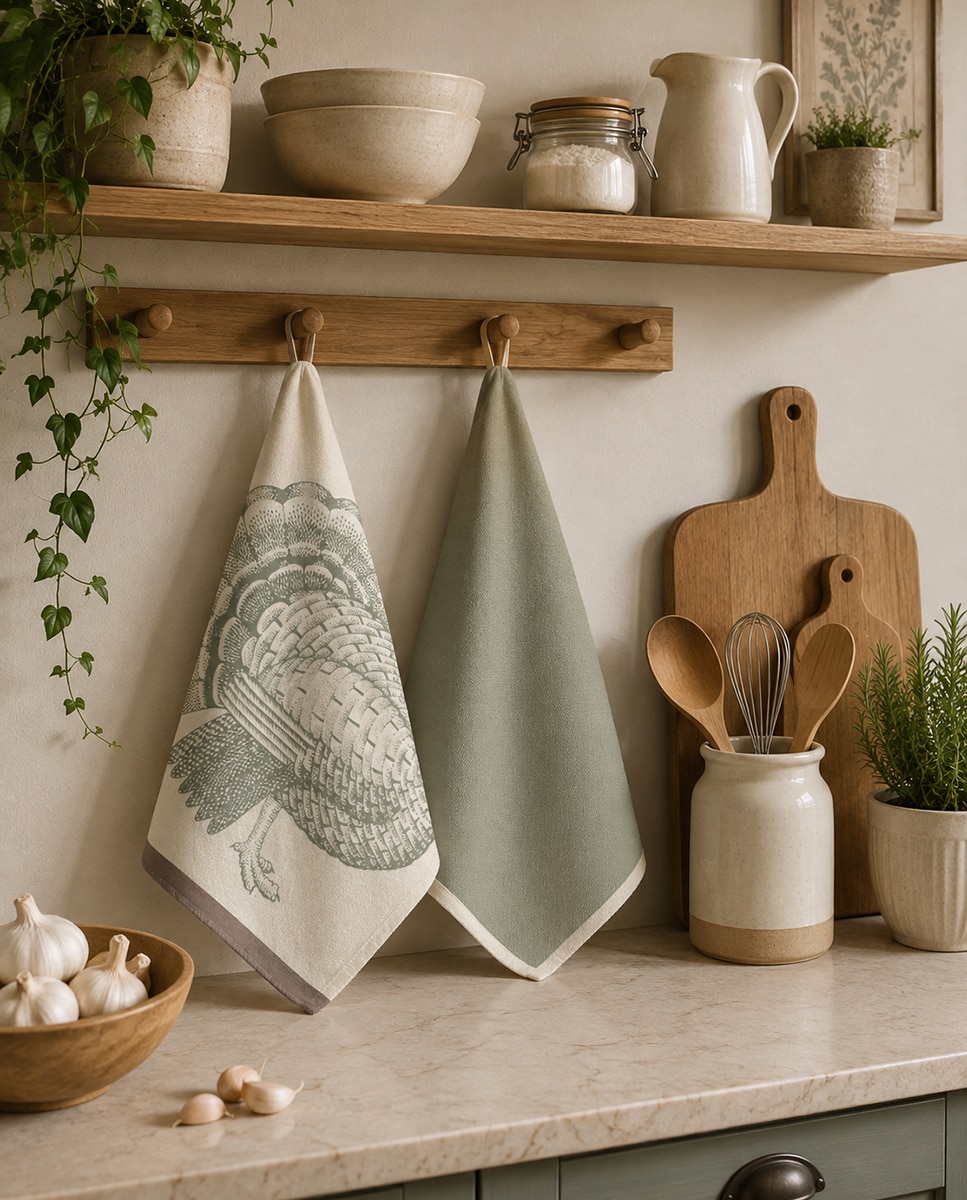 Imagen 0 de Set 4 paños de cocina algodón
