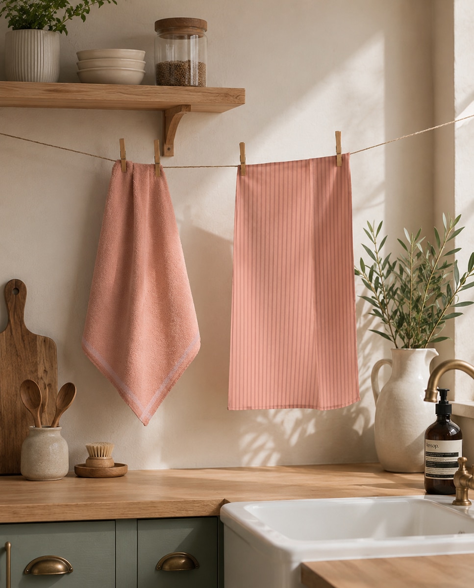 Imagen 0 de Set 4 paños de cocina algodón