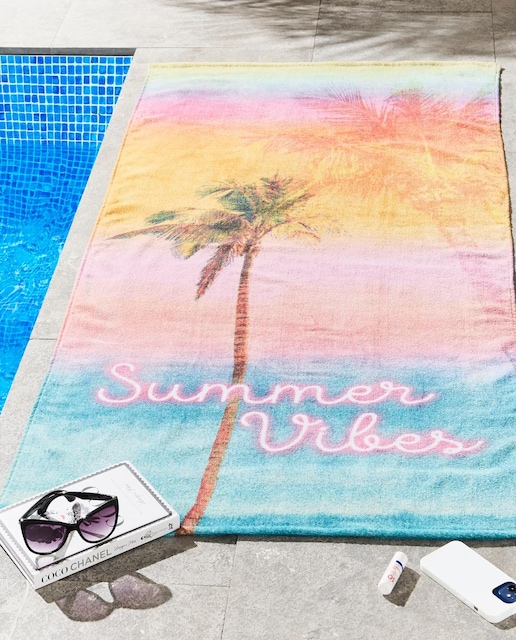 Imagen 0 de Toalla Playa Terciopelo Estampada, extra suave