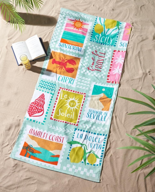 Imagen 0 de Toalla Playa Terciopelo Estampada, extra suave