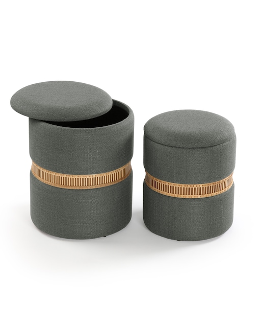 Imagen 0 de Set de 2 puff con almacenaje