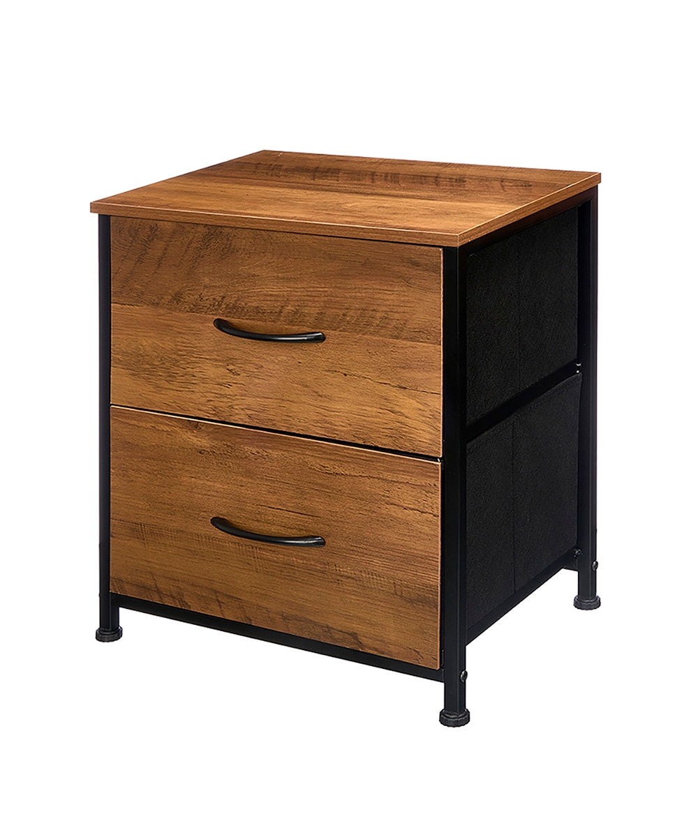 Imagen 0 de Cajonera de metal y madera con 2 cajones.