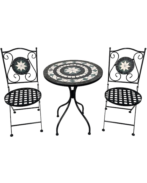 Imagen 0 de Set 2 sillas y mesa hierro, pi