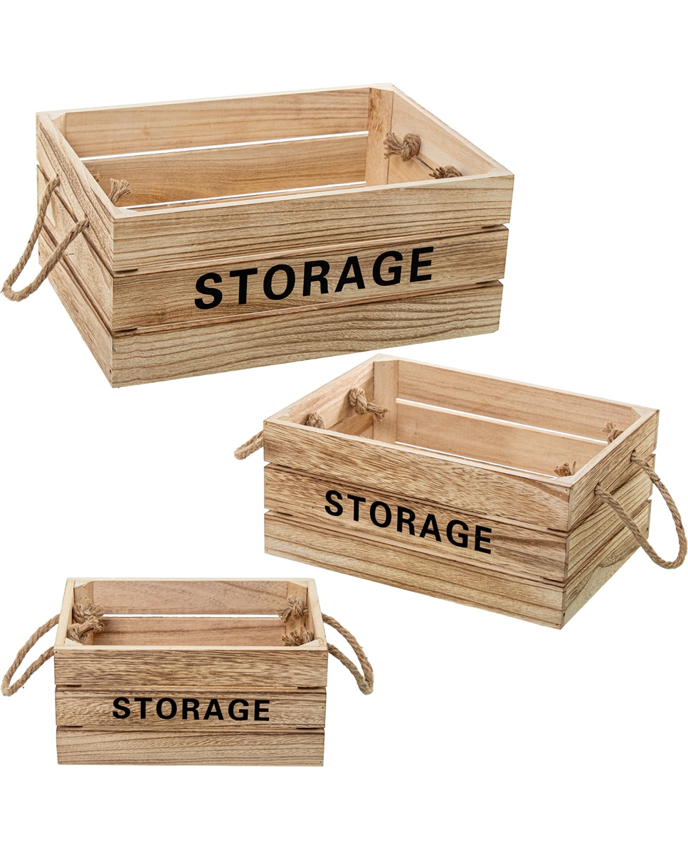Imagen 0 de Set 3 cajas almacenamiento mad