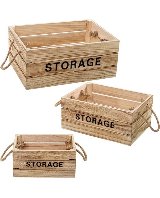 Imagen 0 de Set 3 cajas almacenamiento mad