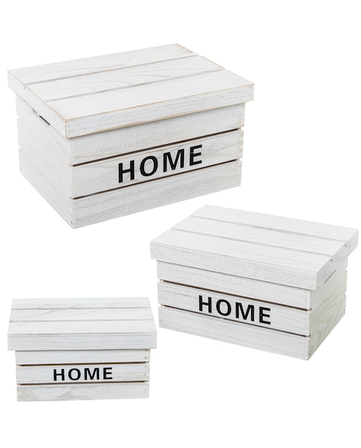 Imagen 0 de Set 3 cajas almacenamiento mad