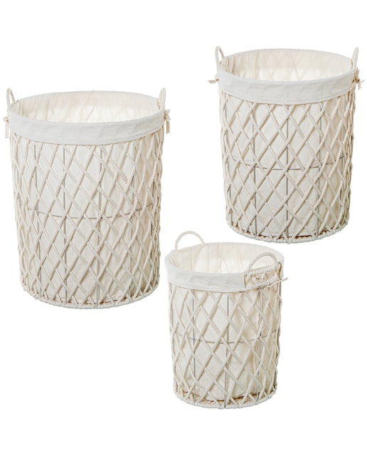 Imagen 0 de Set 3 cestos cuerda de papel c