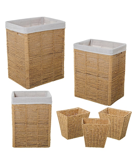 Imagen 0 de Set 6 cestos cuerda de papel c