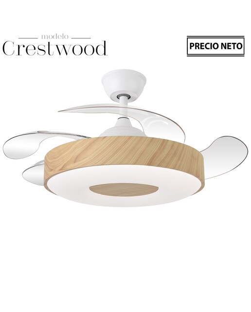 Imagen 0 de Ventilador techo con luz 4 asp
