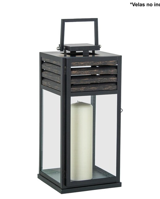 Imagen 0 de Farol portavelas 44cm metal ,