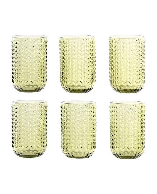 Imagen 0 de Vaso set 6 cristal 7,5x7,5x13