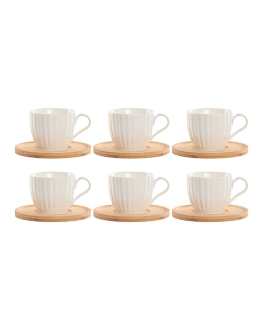 Imagen 0 de Cafe set 6 porcelana bambu 11x