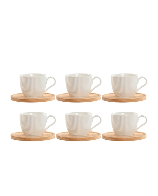 Imagen 0 de Cafe set 6 porcelana bambu 11x