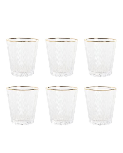 Imagen 0 de Vaso set 6 cristal 9x9x10,5 35