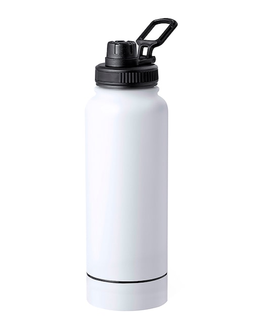 Imagen 0 de Bidón térmico de doble capa con 1L de capacidad en acero inox. Tapón de rosca de color negro con dosificador y asa de transporte.