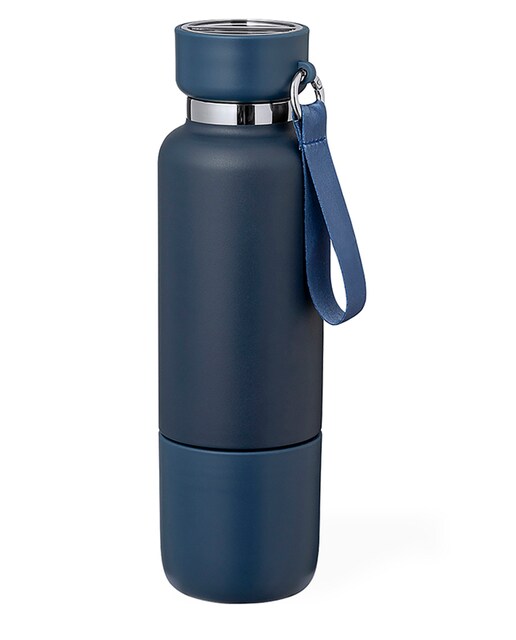 Imagen 0 de Bidón térmico en acero inox de 500 ml de capacidad. Su tapón de rosca asegura un sellado perfecto. Incluye vaso en la base de 300ml.