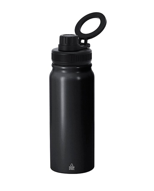 Imagen 0 de Bidón térmico de 600 ml de capacidad, fabricado en Acero Inox Reciclado de doble pared. Con soporte magnético giratorio para smarthphone