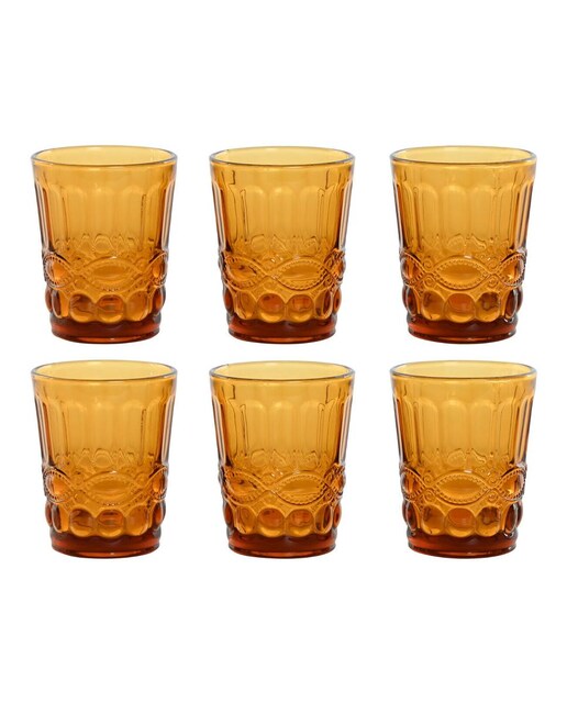 Imagen 0 de Vaso set 6 cristal 8x8x10 240ml relieve