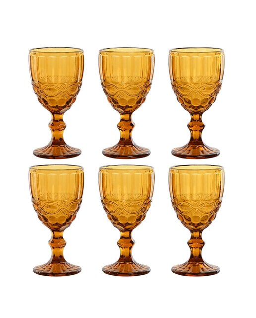 Imagen 0 de Copa set 6 cristal 8,7x8,7x17 325ml relieve