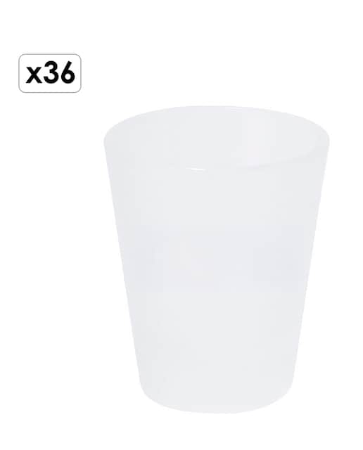Imagen 0 de Pack de 36 Vasos de chupito de 50 ml de capacidad en resistente cristal de acabado frosted.