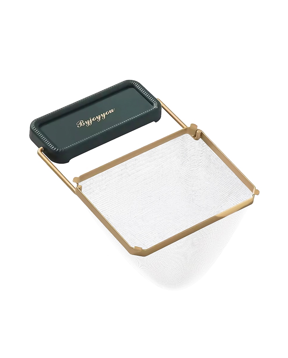 Imagen 0 de Colador elevable de metal para fregadero con 50 filtros reutilizables incluidos