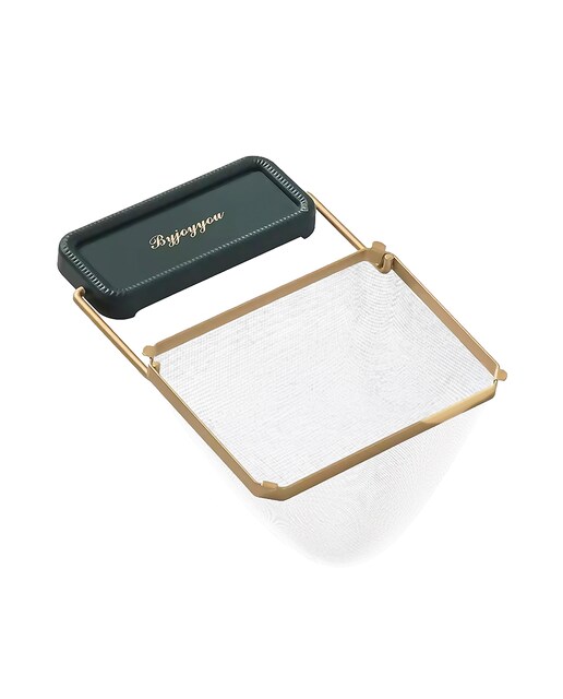 Imagen 0 de Colador elevable de metal para fregadero con 50 filtros reutilizables incluidos