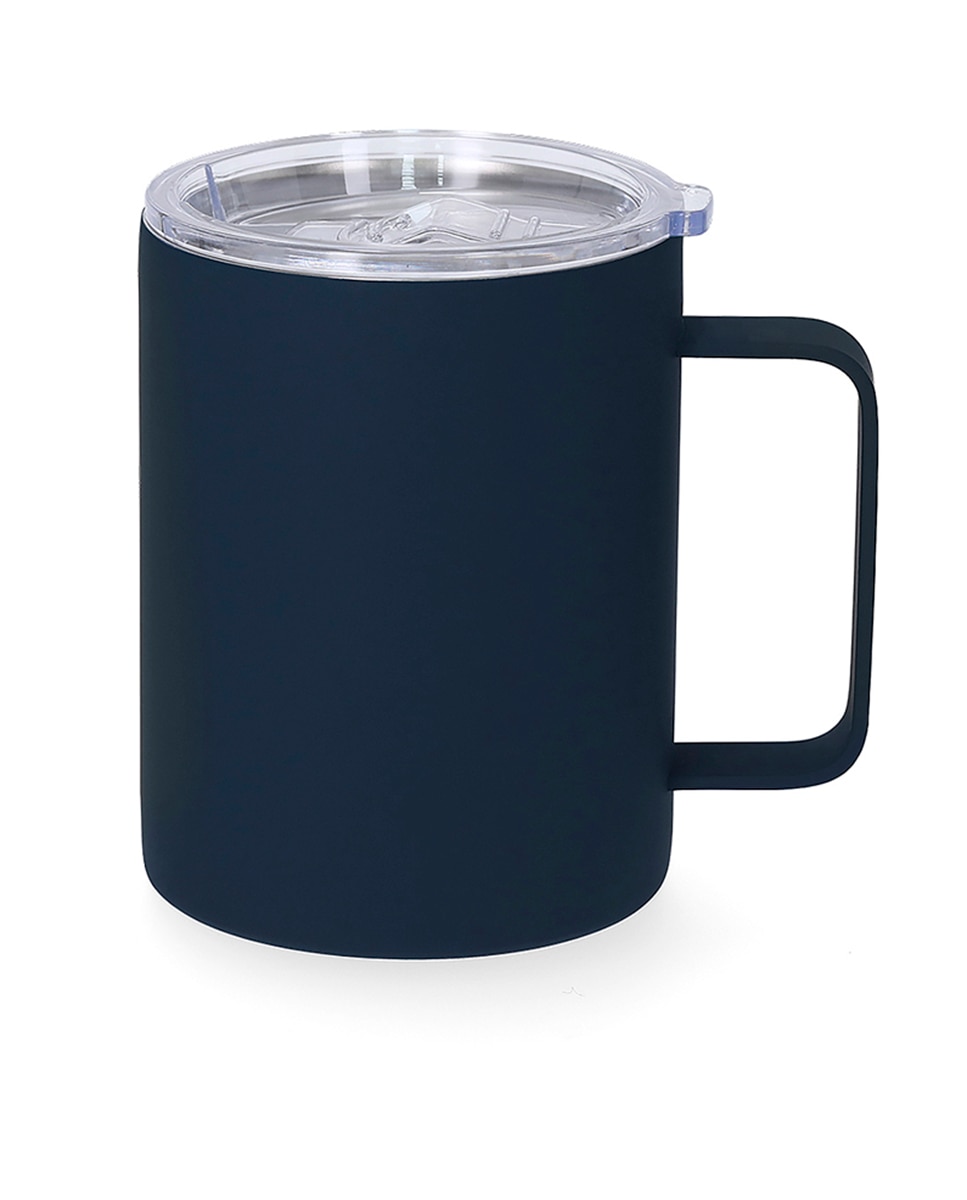 Imagen 0 de Taza térmica en acero inox de doble pared y 400 ml de capacidad. Incluye tapa de cierre a presión, con dosificador de fácil apertura, libre de BPA.