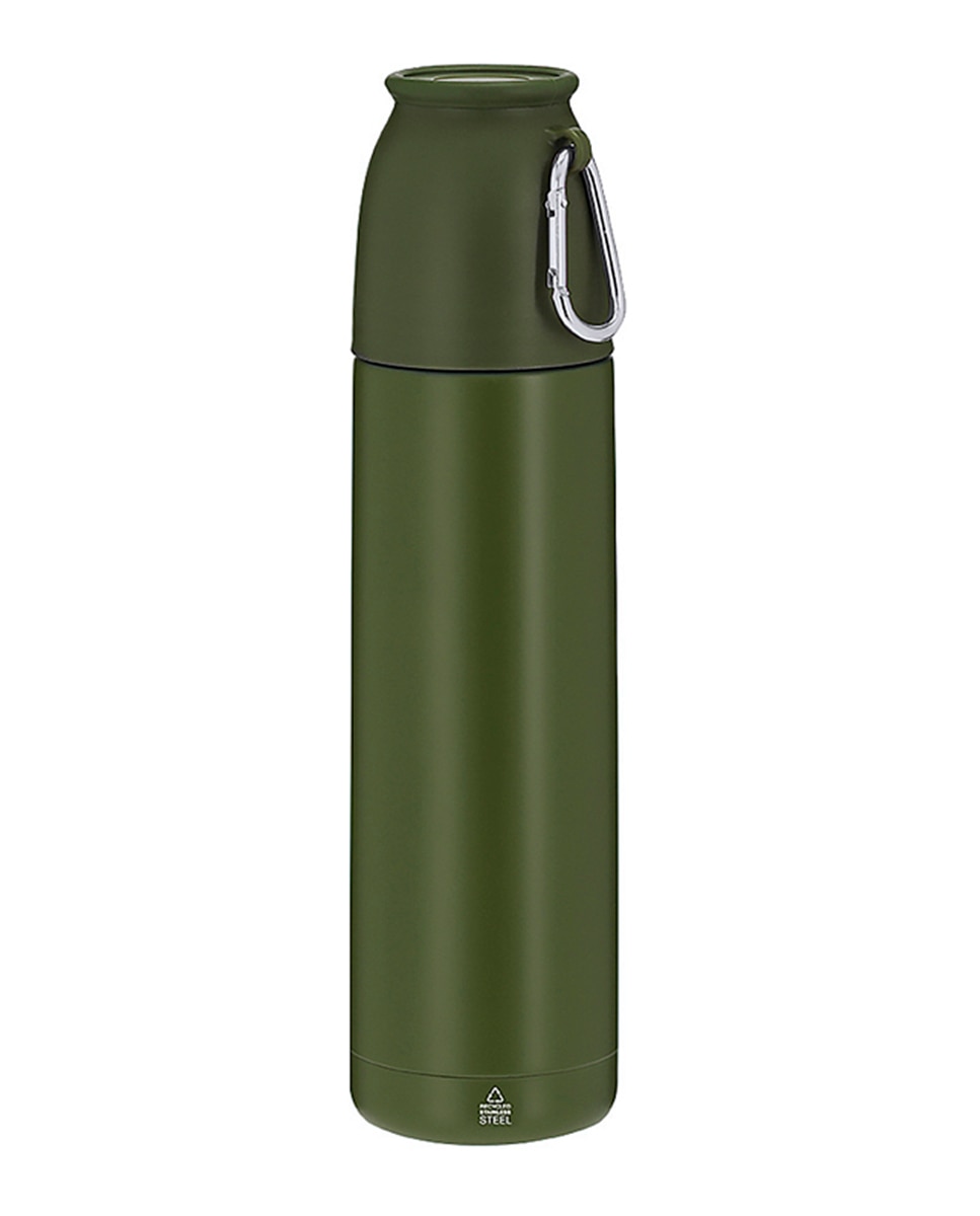 Imagen 0 de Set de termo con taza en Acero Inox Reciclado. Termo de 500 ml de capacidad y de doble pared con taza de 120ml.
