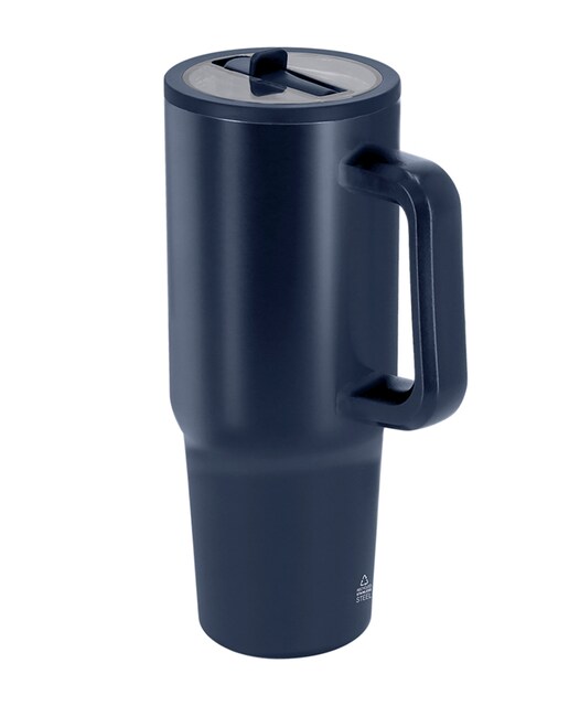 Imagen 0 de Jarra térmica de 870 ml de capacidad en Acero Inoxidable Reciclado con doble pared, tapadera hermética con boquilla plegable para beber