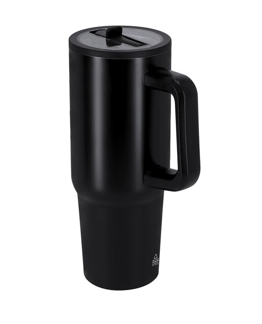 Imagen 0 de Jarra térmica de 870 ml de capacidad en Acero Inoxidable Reciclado con doble pared, tapadera hermética con boquilla plegable para beber