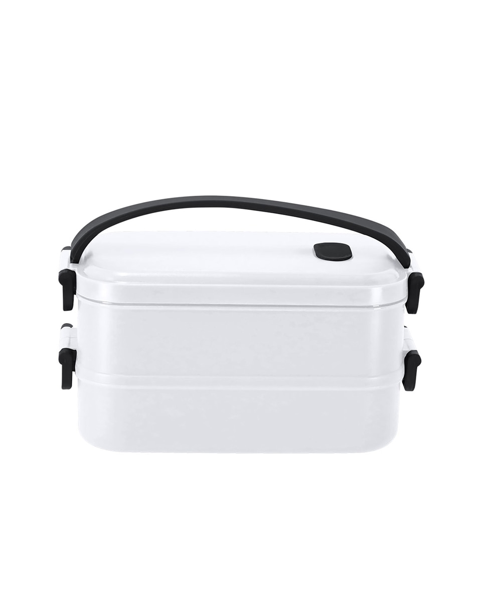 Imagen 0 de Fiambrera de 1,6L de capacidad. Fabricada en PP reciclado. Incluye 2 compartimentos independientes con bandejas de cierre hermético, de 800 ml