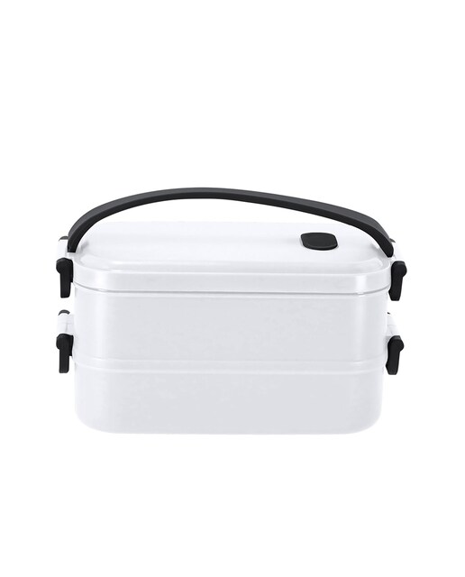 Imagen 0 de Fiambrera de 1,6L de capacidad. Fabricada en PP reciclado. Incluye 2 compartimentos independientes con bandejas de cierre hermético, de 800 ml