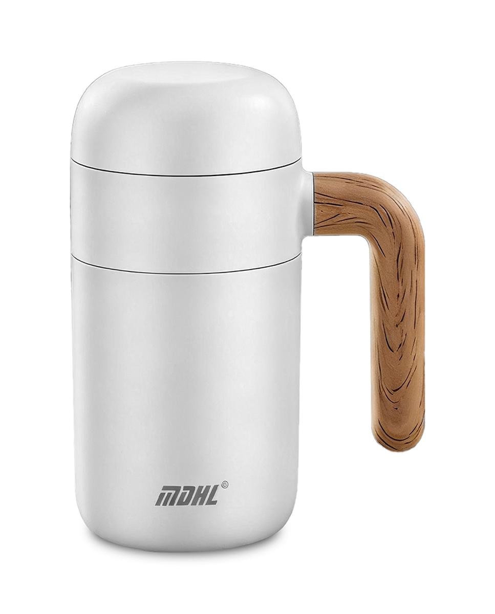 Imagen 0 de Taza mezcladora MD-057 de 370 ml, interior en acero inoxidable 304 con hélice mezcladora magnética y extraíble.