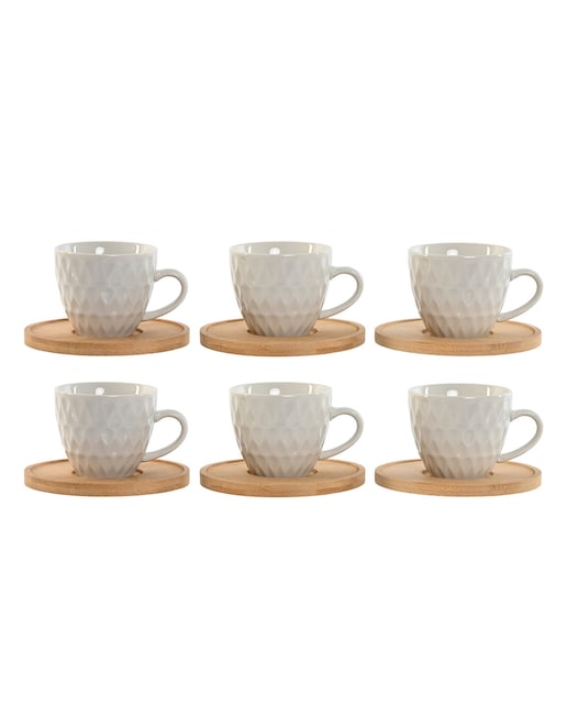 Imagen 0 de Cafe set 6 porcelana bambu 8,5x6,4x5,5 90ml