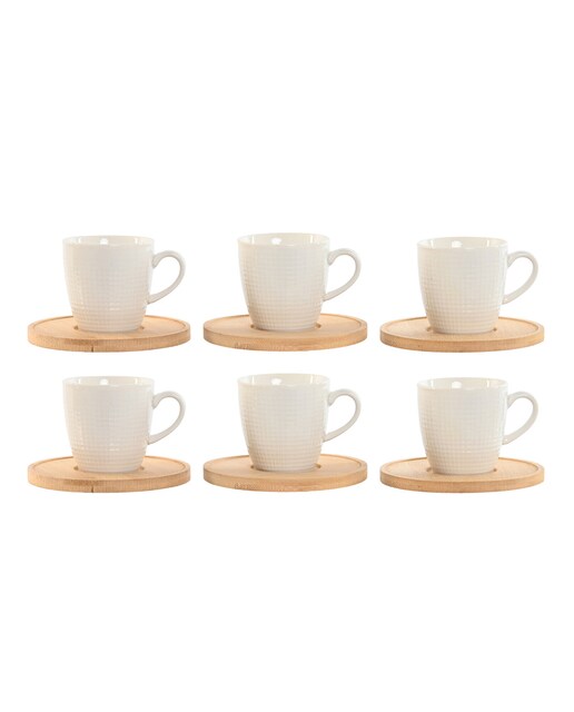 Imagen 0 de Cafe set 6 porcelana bambu 7,8x5,7x5,8 90ml