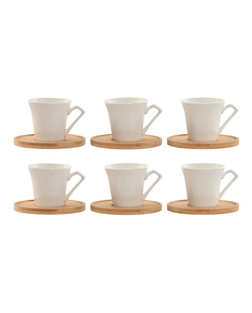 Imagen 0 de Cafe set 6 porcelana bambu 8,5x6,5x6 90ml