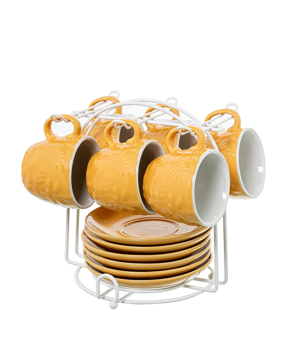 Imagen 0 de Set 6 tazas cafe con plato cer