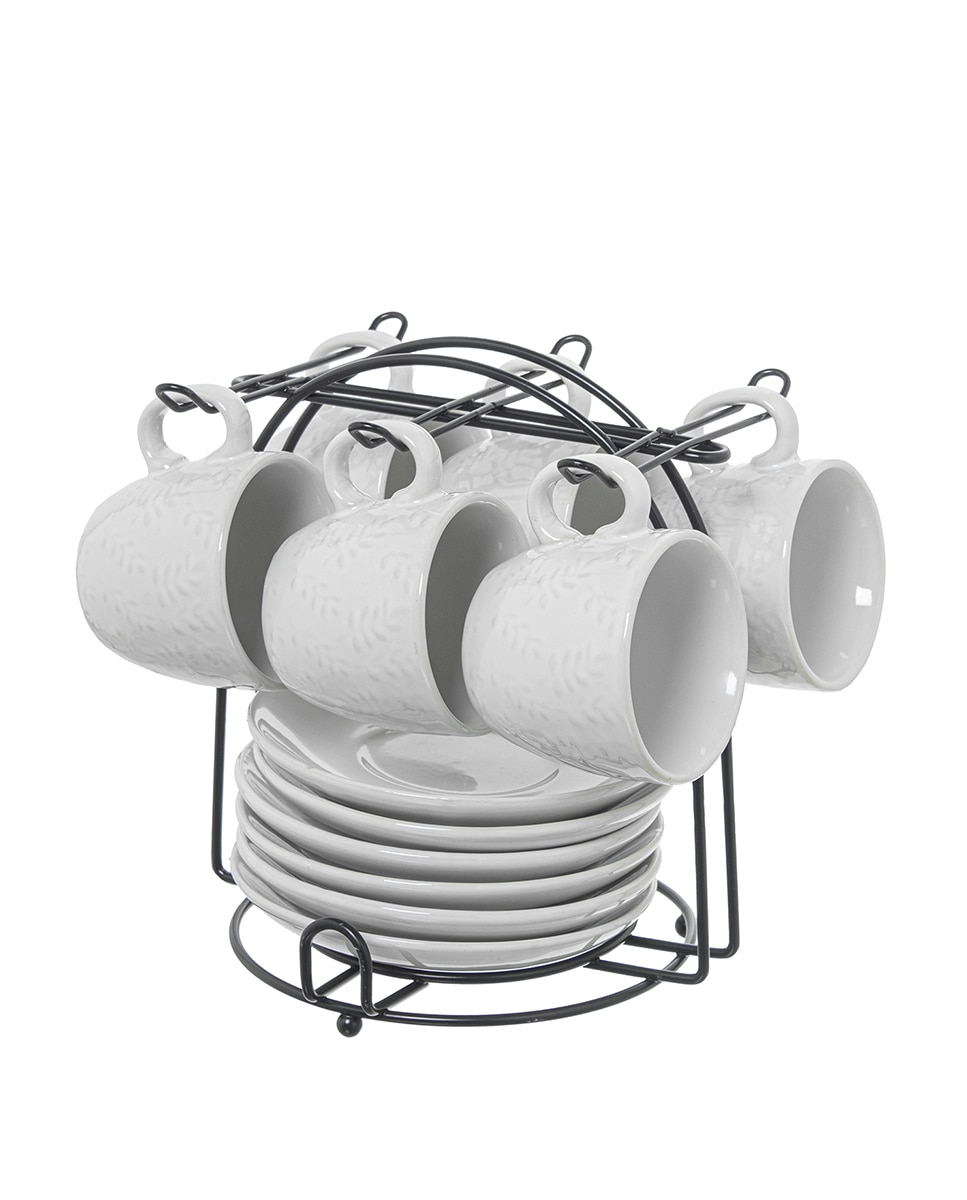 Imagen 0 de Set 6 tazas cafe con plato cer