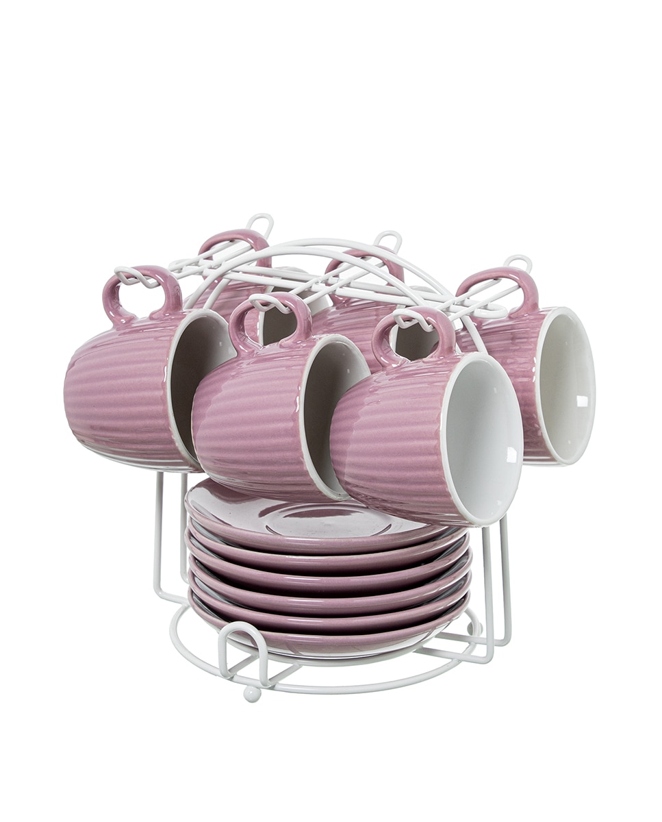 Imagen 0 de Set 6 tazas cafe con plato cer
