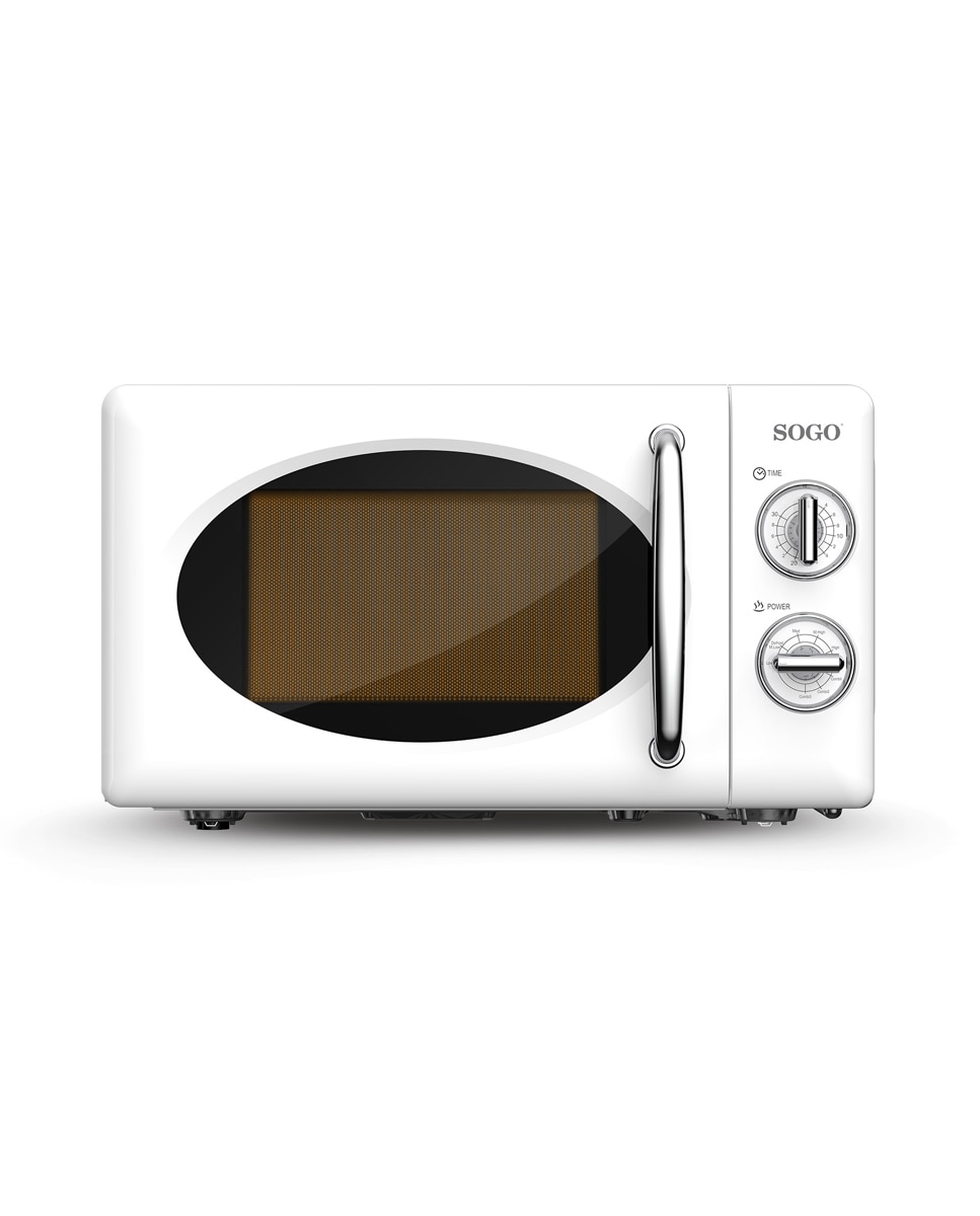 Imagen 0 de Microondas con grill retro con 7 niveles de potencia - 20l - 800w, blanco