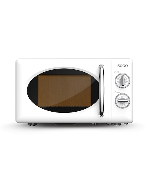 Imagen 0 de Microondas con grill retro con 7 niveles de potencia - 20l - 800w, blanco